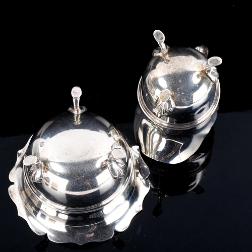 312 - A George V matching silver sugar bowl and cream jug, by Charles S Green & Co Ltd, hallmarks Birmingh... 