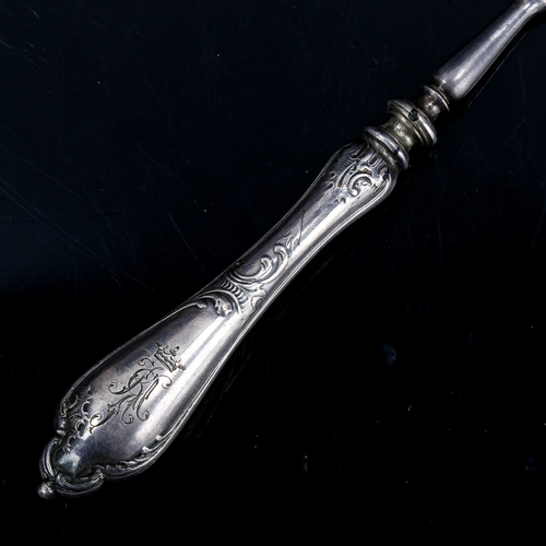 339 - FABERGE - a 19th century Russian 88 zolotnik standard silver fish/serving knife, hallmarks 1893, ove... 