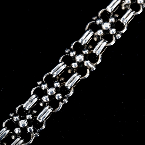 584 - SCHOLLER - a Vintage Danish silver bracelet, length 20cm, 38.5g