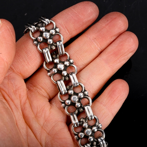 584 - SCHOLLER - a Vintage Danish silver bracelet, length 20cm, 38.5g