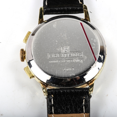 89 - BREITLING - a Vintage gold plated stainless steel Top Time mechanical chronograph wristwatch, ref. 2... 