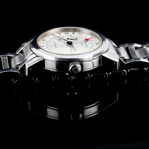 91 - ZENITH - a stainless steel Port Royal Elite Dual Time GMT automatic bracelet watch, ref. 01/02.0450.... 