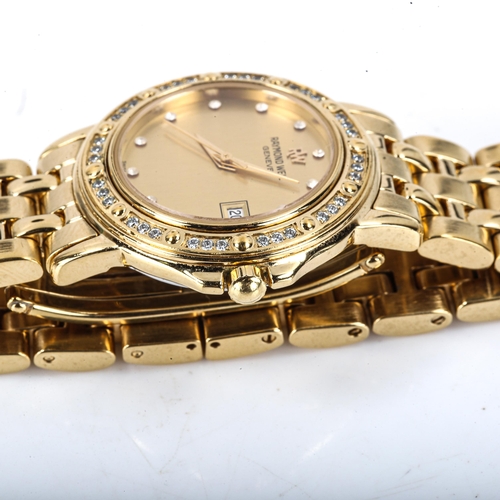 94 - RAYMOND WEIL - a lady's mid-size gold plated stainless steel Tango quartz bracelet watch, ref. 5360,... 