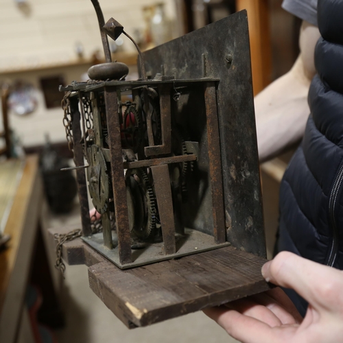 60 - WILLIAM BAILEY OF WINGRAVE - an 18th century light oak-cased 30-hour longcase clock, square brass di... 