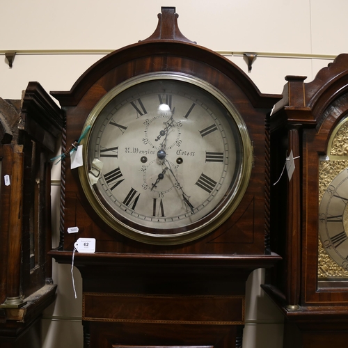 62 - ROBERT MENZIES OF CRIEFF - an early 19th century Scottish mahogany 8-day longcase clock, circular si... 