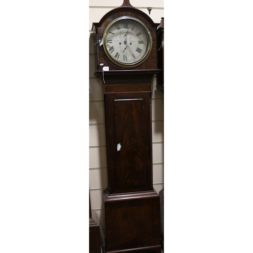 62 - ROBERT MENZIES OF CRIEFF - an early 19th century Scottish mahogany 8-day longcase clock, circular si... 