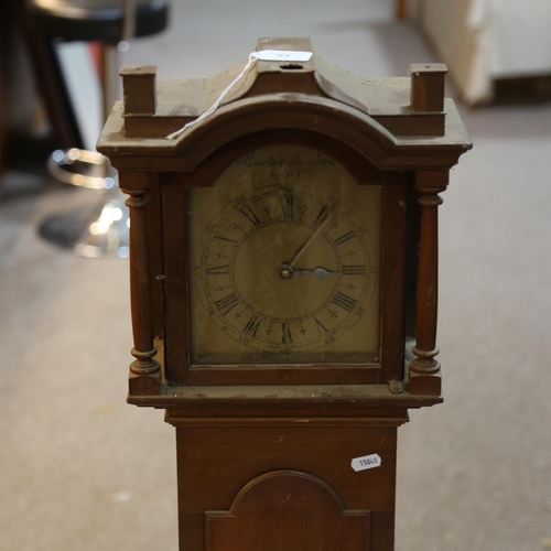 77 - A mahogany Granddaughter longcase clock, by Biddle & Mumford of London, after Calab Leach of Plymout... 