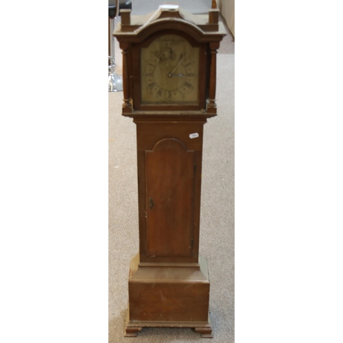 77 - A mahogany Granddaughter longcase clock, by Biddle & Mumford of London, after Calab Leach of Plymout... 