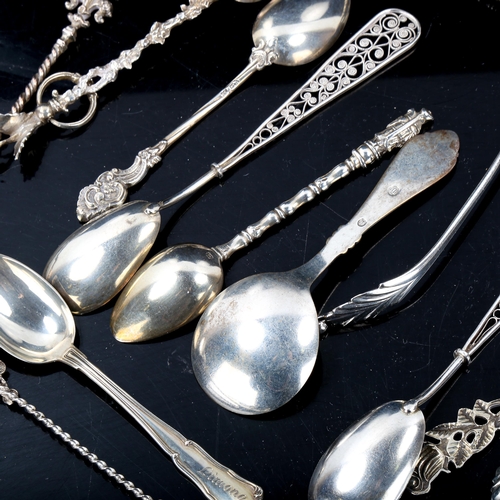 250 - Various Continental silver spoons, including Russian, German, Danish etc, 5.4oz total