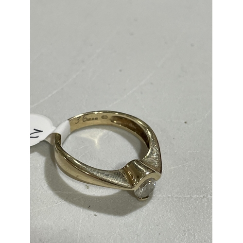 205 - ***WITHDRAWN*** A modern 9ct gold 0.36ct solitaire diamond ring, set with modern round brilliant-cut... 