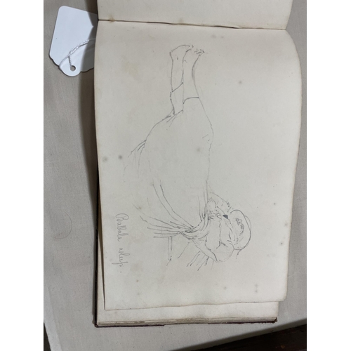 1738 - A 19th century sailor's sketchbook containing original pencil and watercolour sketches of various sh... 