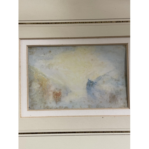 1747 - 2 x 19th century watercolours, in the manner of J M W Turner, Continental landscapes, unsigned, larg... 