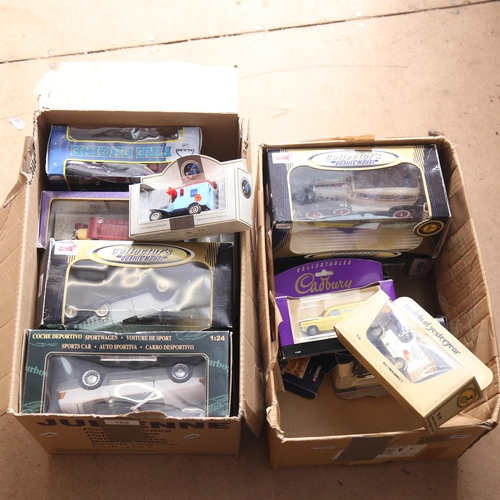 105 - A quantity of boxed diecast model cars, including Superior Turbos, Models of Yesteryear etc (2 boxes... 