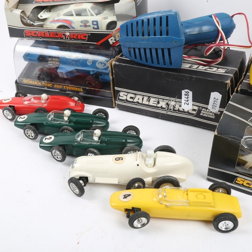 115 - SCALEXTRIC - various Vintage model racing cars, including C121 Elf Tyrrell C125 Porsche Turbo 935 et... 