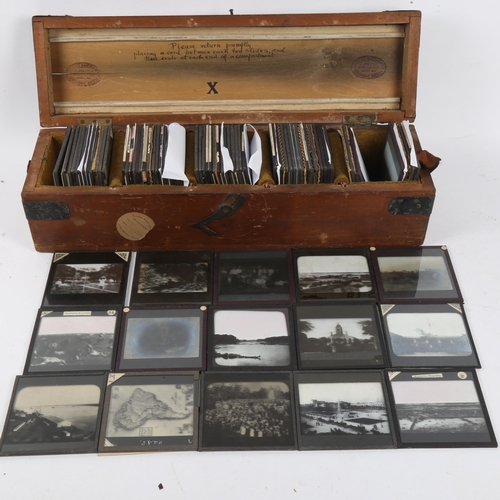 146 - A case of South American Missionary Society Magic Lantern slides, including Buenos Ayres, Madeira, T... 