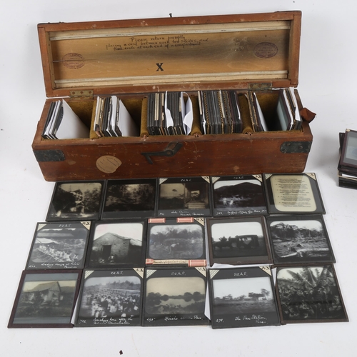 146 - A case of South American Missionary Society Magic Lantern slides, including Buenos Ayres, Madeira, T... 