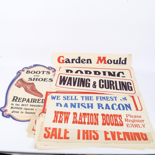 165 - A group of Vintage printed sheet shop advertising signs, by Samuel Reeves Limited, including Boots A... 