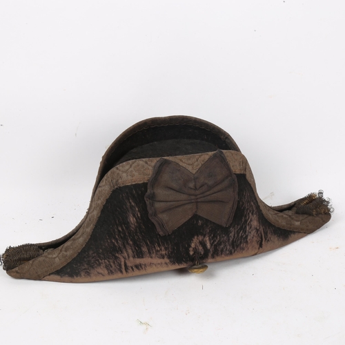 180 - A George V Naval Officer's full dress Bicorn hat, by Gieves Limited of London