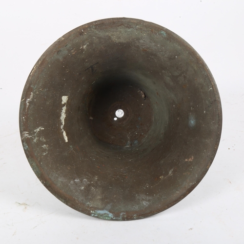 214 - A bronze bell, height 17cm