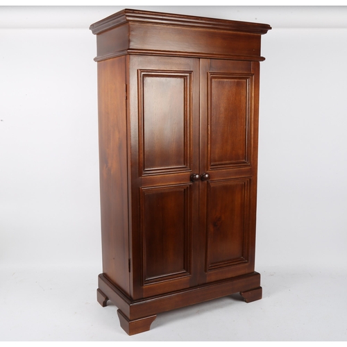 219 - A large scale mahogany table-top wardrobe, height 80cm