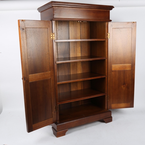 219 - A large scale mahogany table-top wardrobe, height 80cm