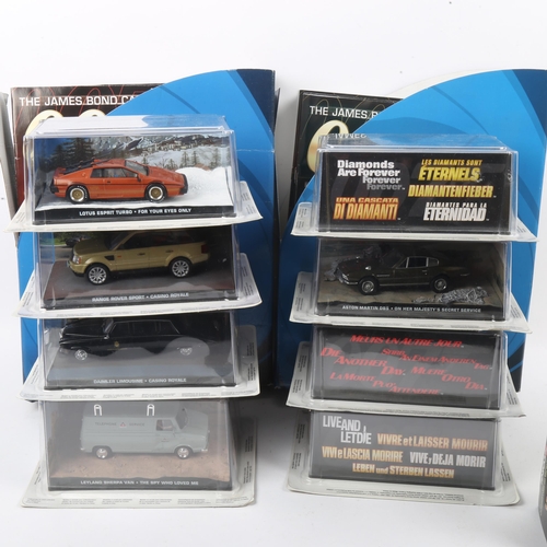 61 - A group of GE Fabbri Limited 007 James Bond model cars, all boxed, and 3 Corgi model lorries, all bo... 