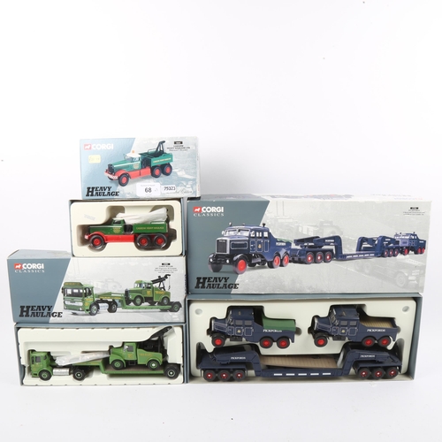 68 - CORGI - 3 x Classics Heavy Haulage diecast model lorries, comprising Cadzow, Diamond T Wrecker 55603... 