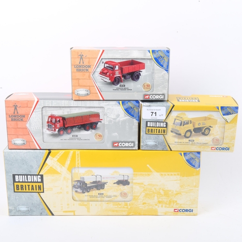 71 - CORGI - 4 x Limited Edition Building Britain and London Brick diecast model lorries, including Guy I... 