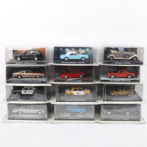 72 - A group of GE Fabbri Limited 007 James Bond toy model cars, all boxed (12)