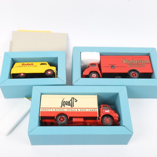 76 - CORGI - 3 x Golden Oldies diecast model vans, comprising Bedford Kodak 05601, Thames Trader Slumberl... 