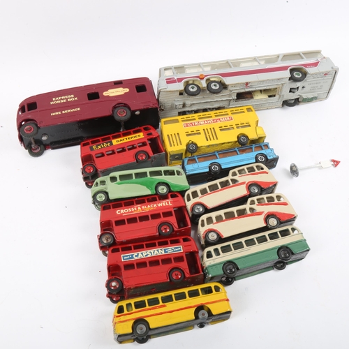 87 - DINKY TOYS - a group of Vintage diecast bus models, including Observation Coach, Red London Bus etc ... 