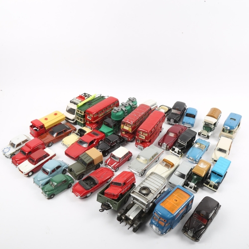 91 - CORGI - various diecast toy model cars and vehicles, including Weyman Trolley Bus Hastings, and Red ... 