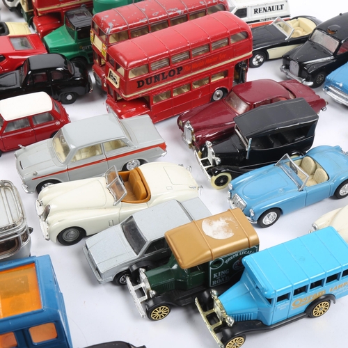 91 - CORGI - various diecast toy model cars and vehicles, including Weyman Trolley Bus Hastings, and Red ... 