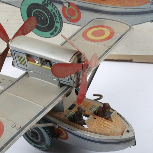 97 - PAYA - a Spanish tinplate clockwork Hidroavion Plus Ultra 1927 Seaplane, boxed