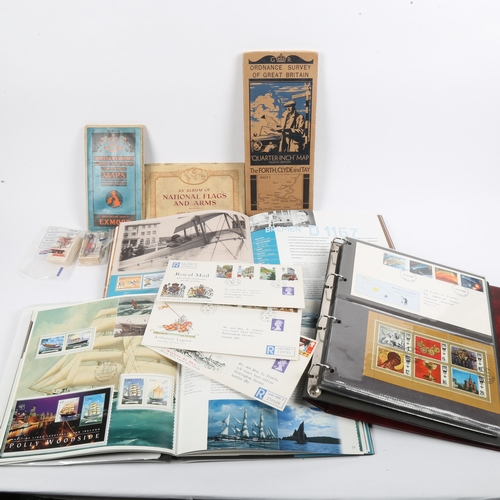 228 - Modern Irish stamp albums, First Day Covers, Ordnance Survey maps etc