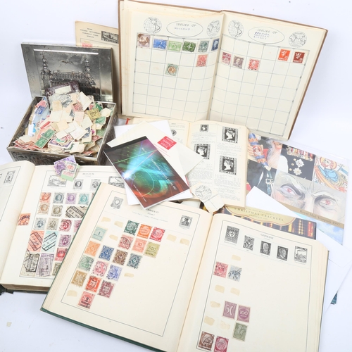 241 - Various Vintage loose world postage stamps and albums