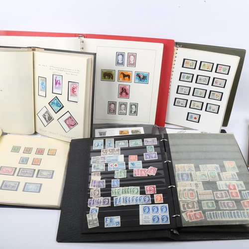 243 - A group of world postage stamp albums, including Malta, Canada and stock book