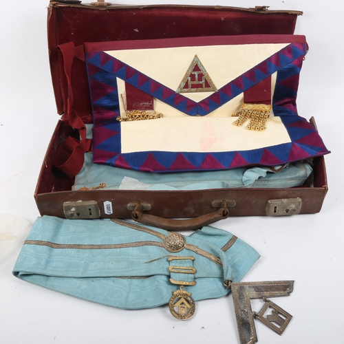 246 - Masonic regalia, including silver Wellington Lodge 341 jewel