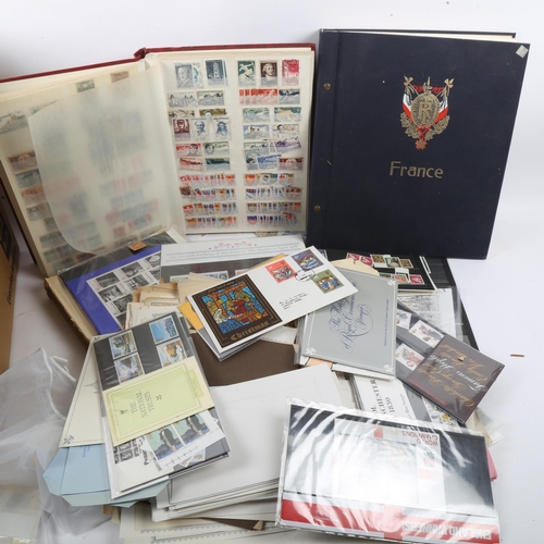 249 - A large quantity of Vintage loose postage stamps, albums, sheets etc (boxful)