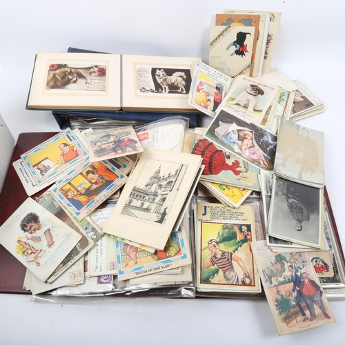 253 - A quantity of Vintage comical postcards, cartoon postcards etc (boxful)