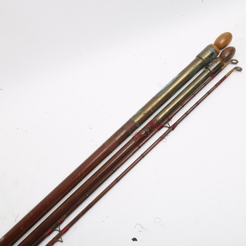 256 - 2 Vintage split-cane 2-section fishing rods