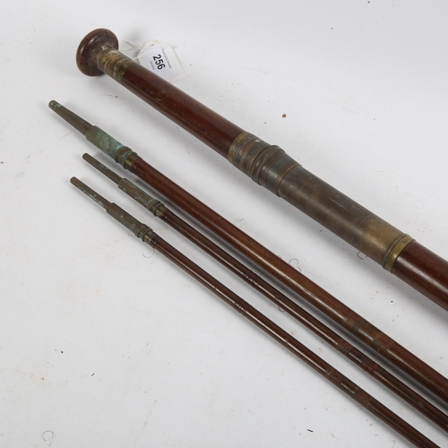 256 - 2 Vintage split-cane 2-section fishing rods