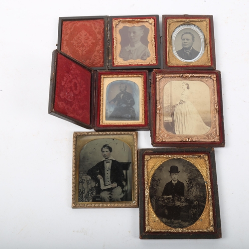 270 - A group of 19th century daguerrotype portraits (6)