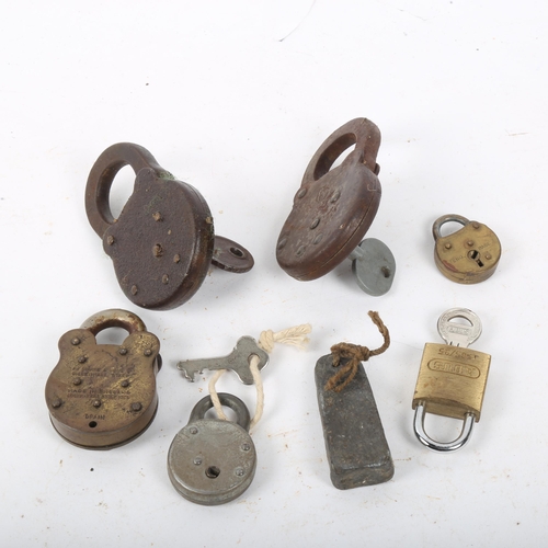 303 - A group of Antique and Vintage padlocks and keys