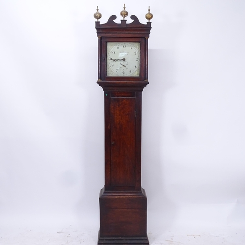 2078 - WILLIAM CHAPMAN - an 18th century 30-hour clock, complete with weight and pendulum, H200cm