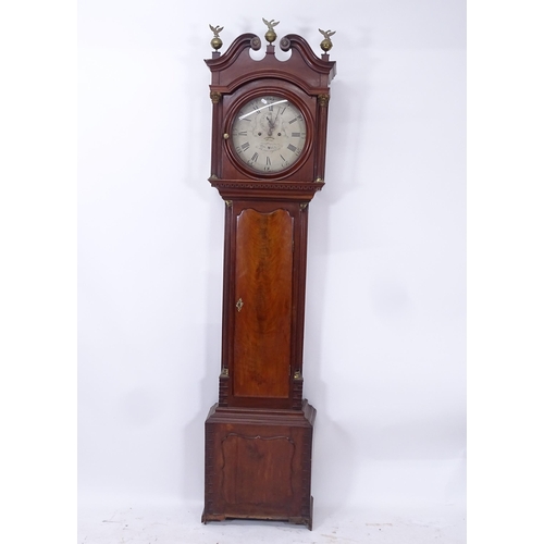 2080 - JOSEPH HILL BIRMINGHAM - an 18th century 8-day longcase clock, with circular dial and 2 subsidiary d... 