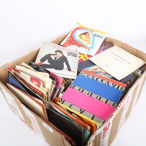 408 - A large quantity of various singles and 45s (boxful)