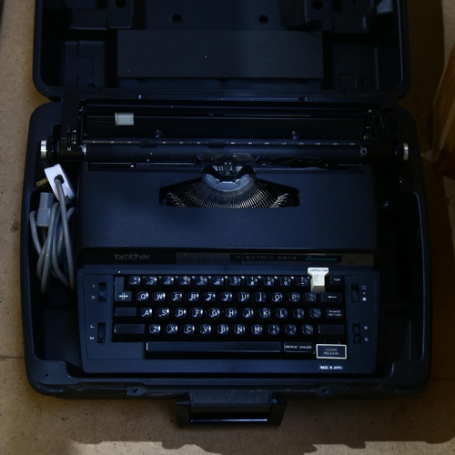 435 - Vintage Brother electric 5613 correction typewriter, cased