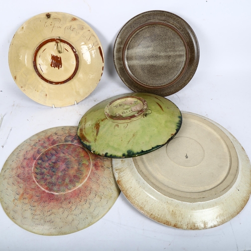 616 - Various Studio pottery plates (5)