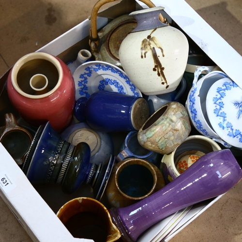 631 - A large quantity of various ceramics, including Conwy Pottery etc (boxful)